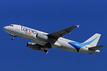 TAME Airbus A320 (HC-COE) at Fort Lauderdale – Hollywood International Airport.