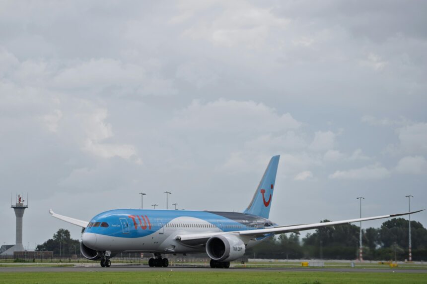 TUI aircraft on the runway
