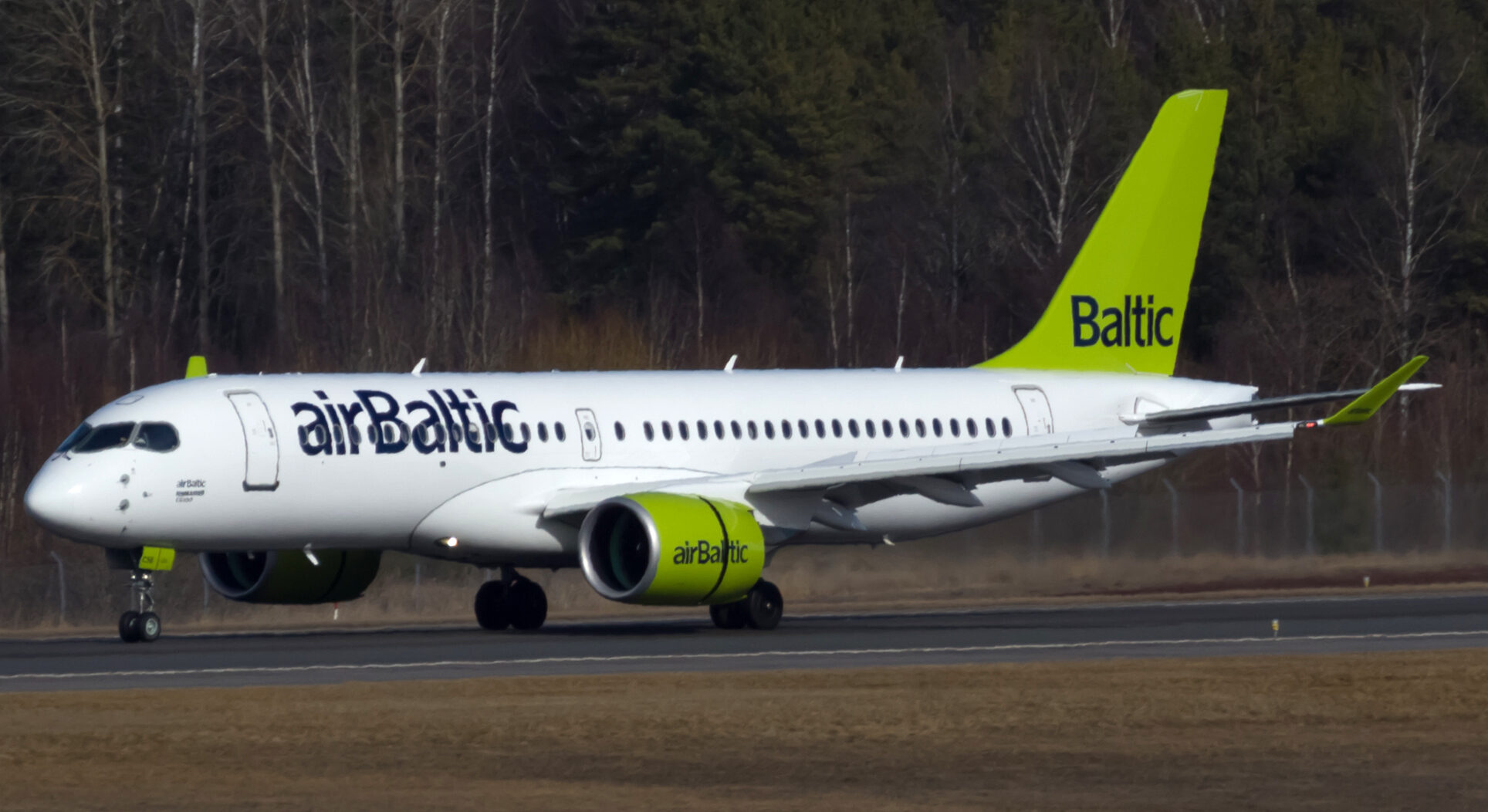 airBaltic aircraft on the runway