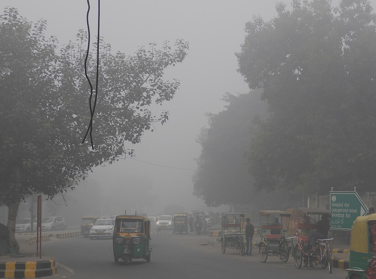 Fog in entry of Chelmsford Road New Delhi