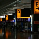 Airport departure area