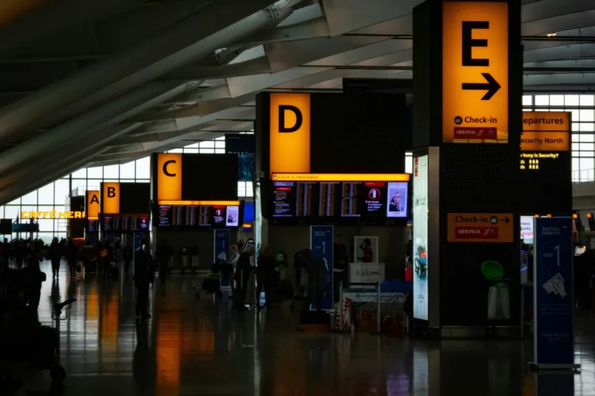 Airport departure area