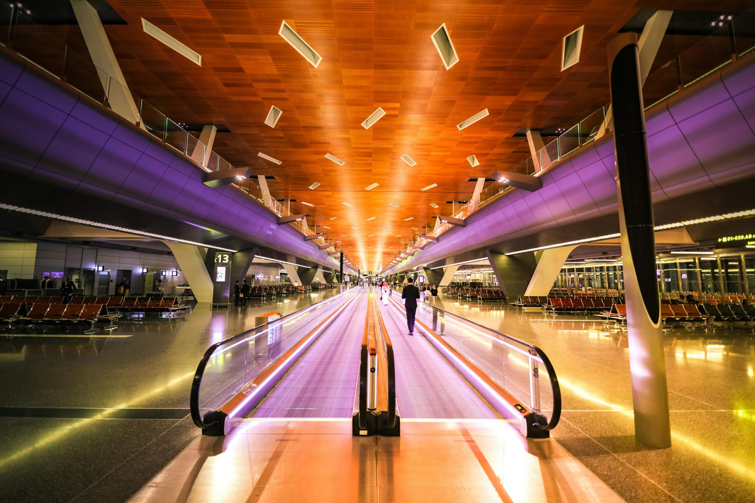 Travelator in an airport
