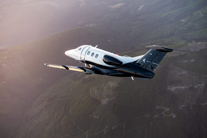 Embraer's Phenom 100 Aircraft during flight.