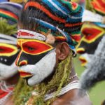 Performers in a 'Sing Sing' (a tribal dance event) in Papua New Guinea