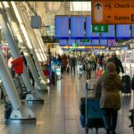 people walking in airport