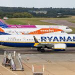 A trio of A380s from three different airlines.