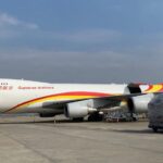 A Suparna Airlines freighter aircraft, part of HNA Cargo's fleet on tarmac