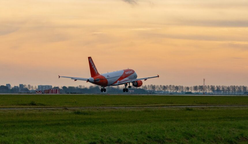 easyJet aircraft on the runway