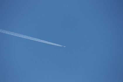 airliner flying in clear skies