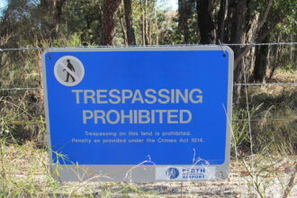 Sign board in Perth Airport