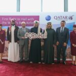 Qatar Airways Staff Celebrate Inaugural Flight to Hail