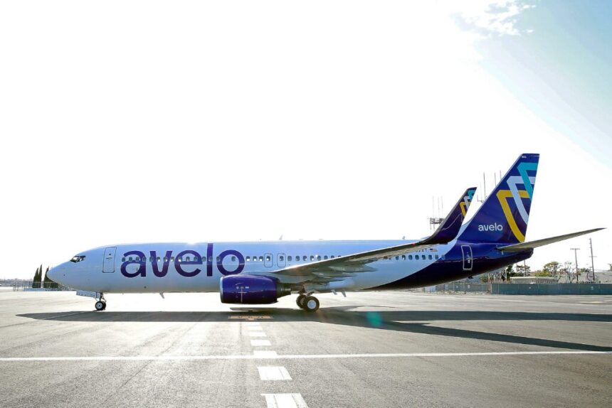 A photo of an Avelo aircraft