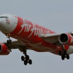 AN AirAsia X Airbus A330 in mid flight.