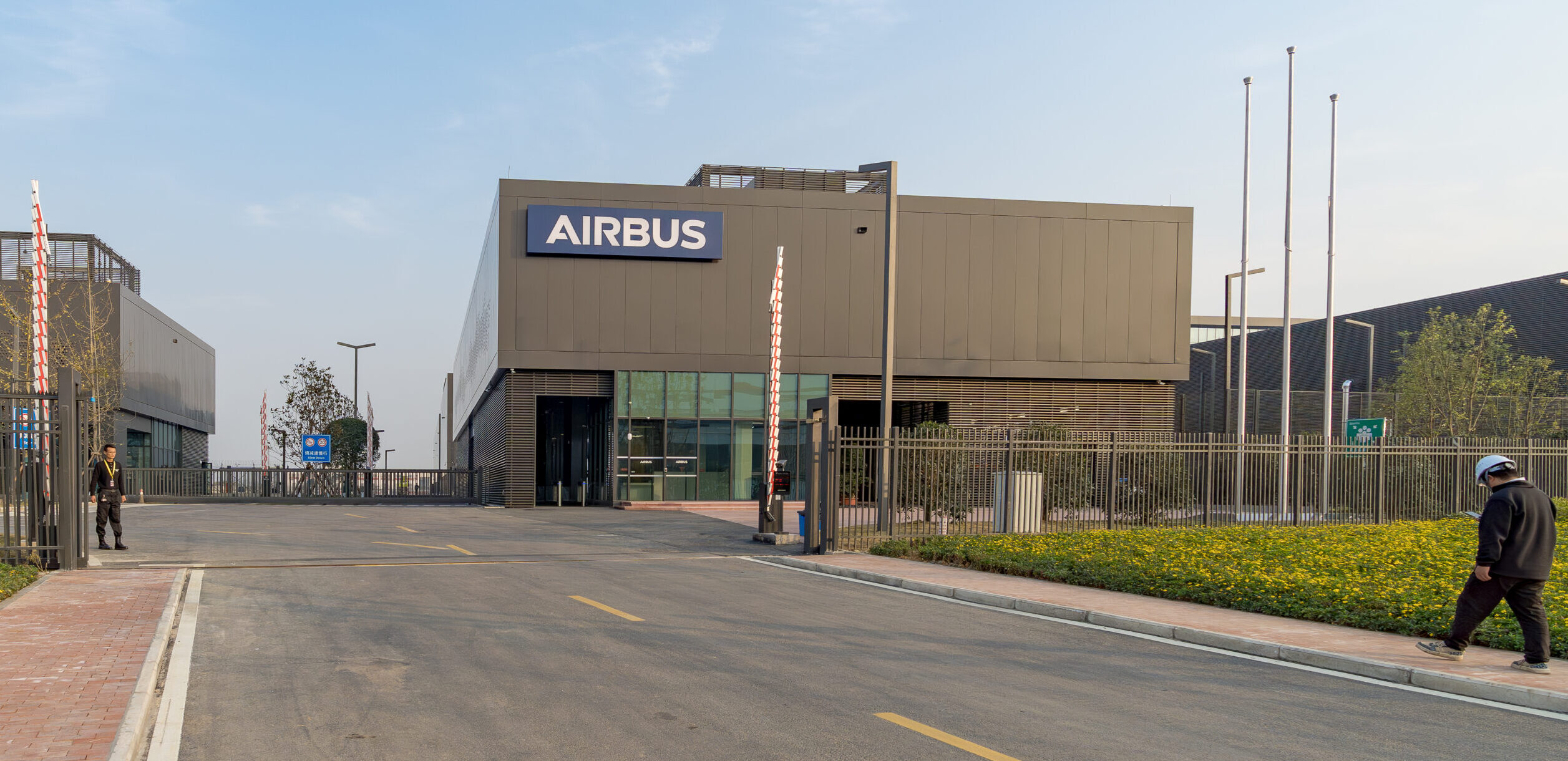 Airbus building, displaying the companies bold logo