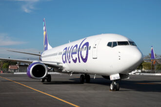 An picture of an Avelo Airlines Aircraft on the tarmac