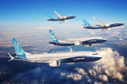 Boeing 737 MAX family of aircraft. Boeing outsold Airbus in 2025