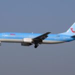 A TUIFly Boeing 737 mid-flight.