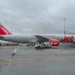 Jet2 aircraft stationed at an airport