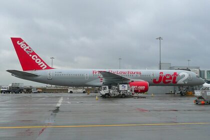 Jet2 aircraft stationed at an airport