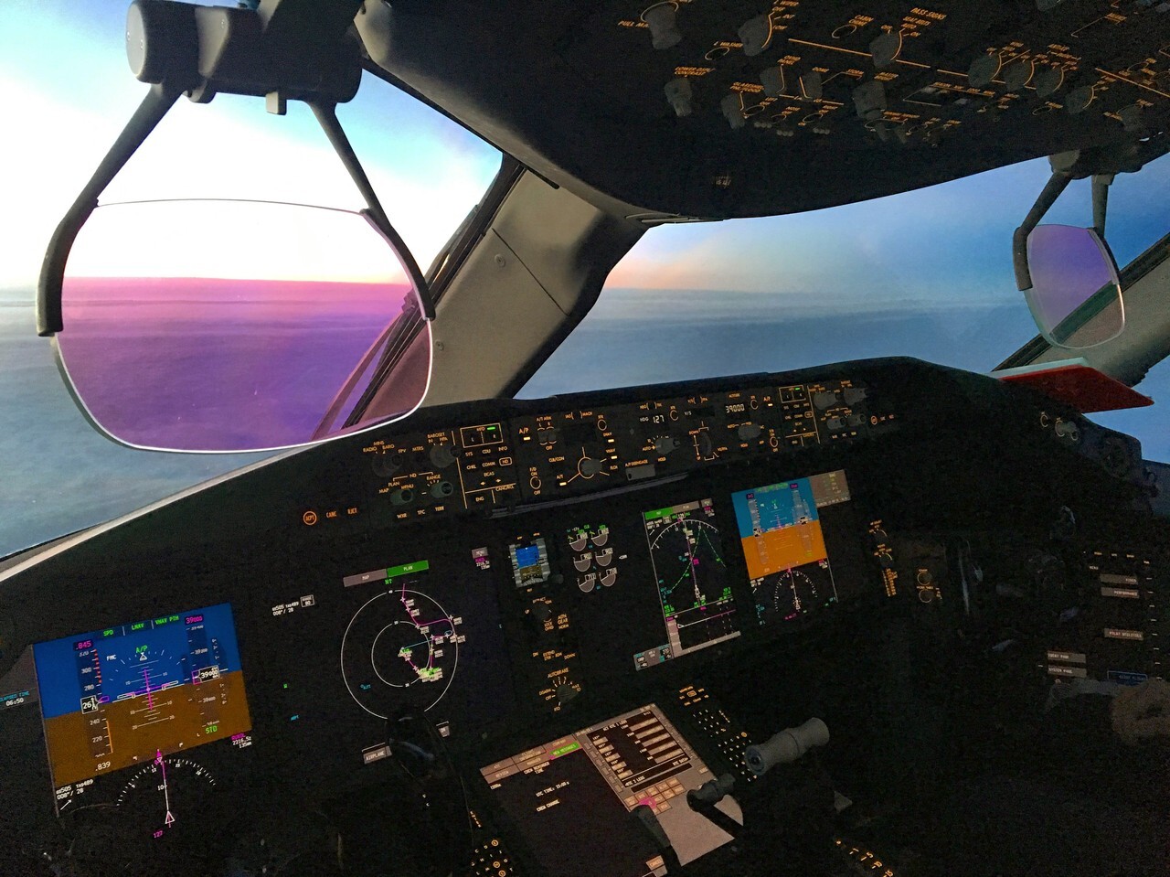 British Airways aircraft's flight deck