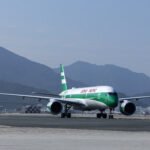 Cathay Pacific aircraft with green striped livery © Cathay Pacific