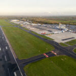 Aerial view of East Midlands Airport