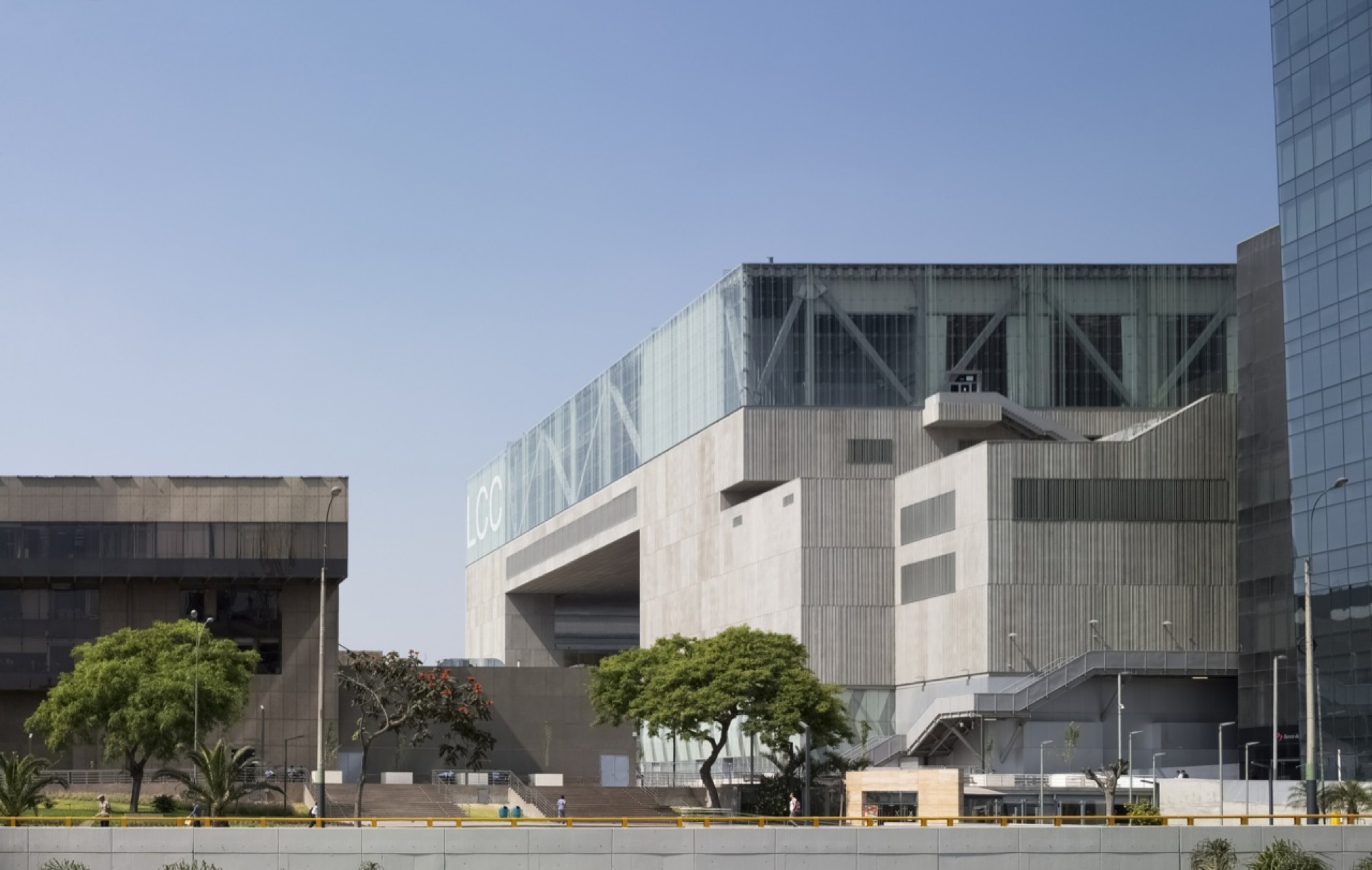 Exterior shot of the Lima Convention Center (LCC) in San Borja, Peru.
