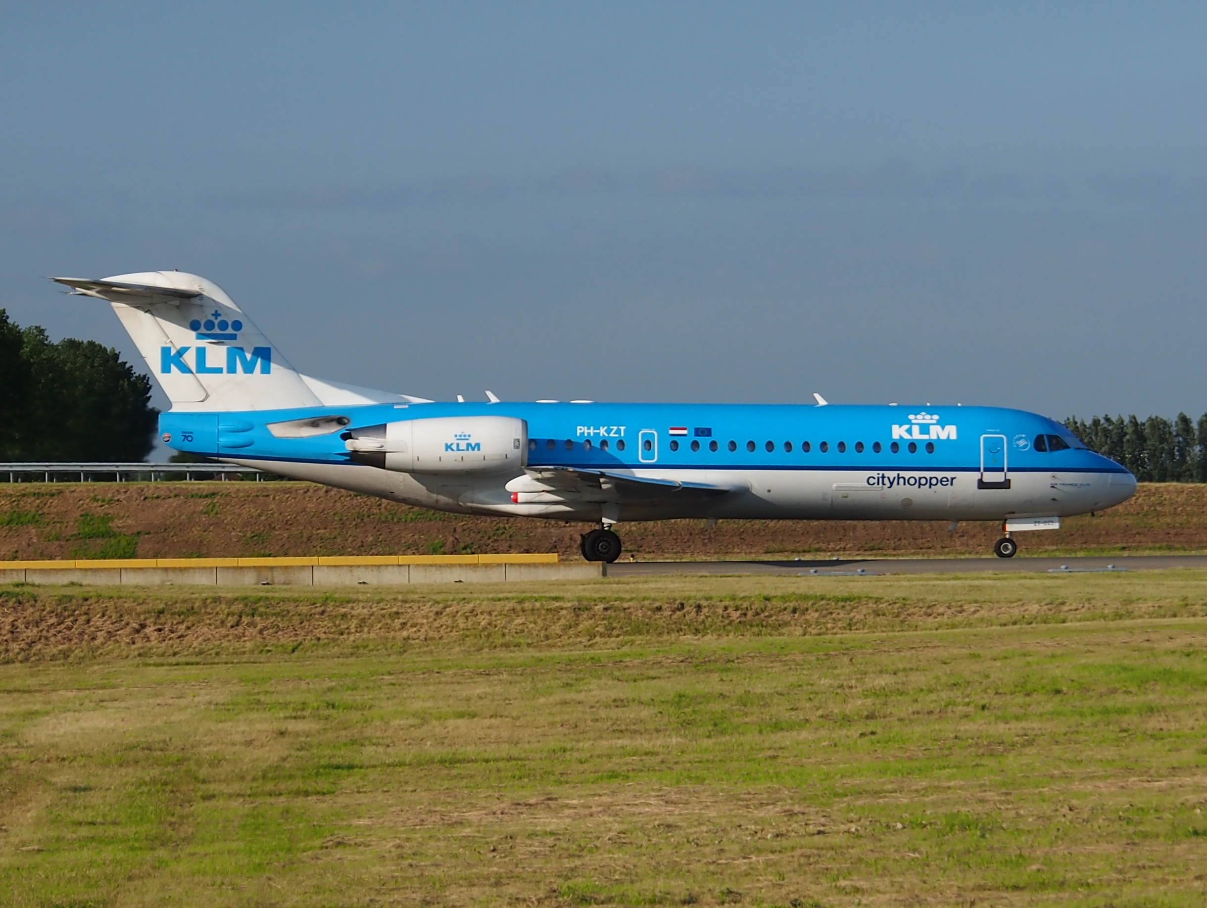 KLM aircraft on the runway.