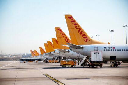 A fleet of Pegasus Arline carriers at Sabiha Gökçen International Airport (SAW)
