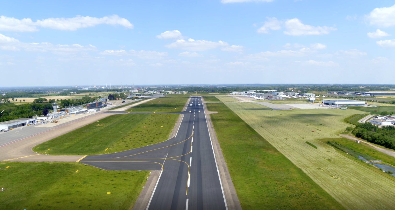 Runway at Maastricht Aachen Airport