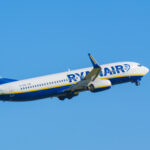 Ryanair B738 plane in the air