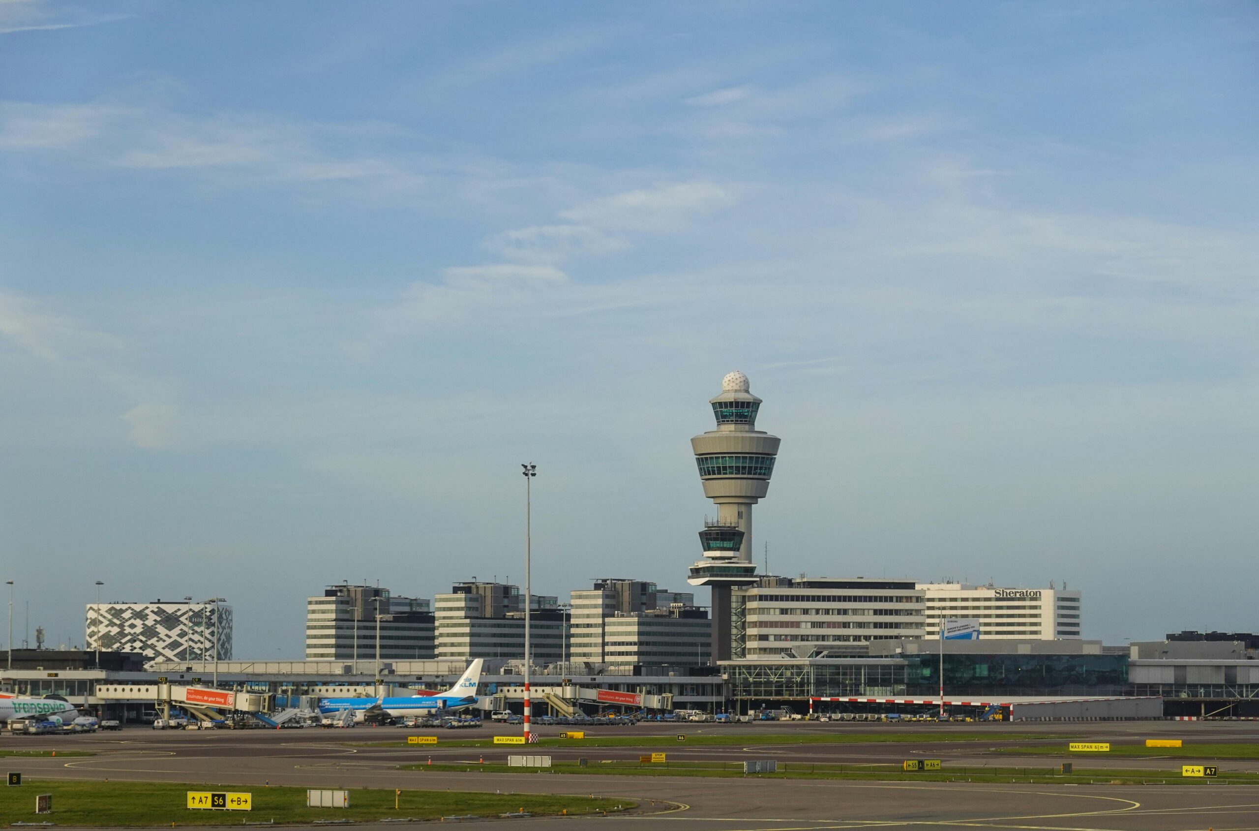 View of Amsterdam airport schiphol