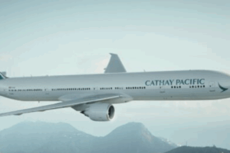 Cathay Pacific over Hong Kong