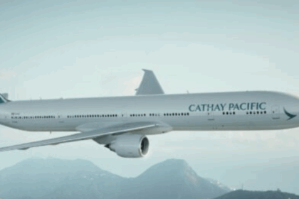 Cathay Pacific over Hong Kong