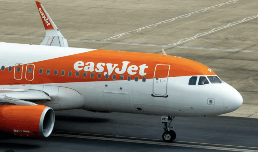 easyJet aircraft taxiing on the runway