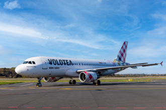 Volotea plane on runway