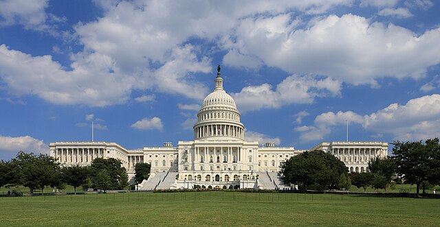 The west front of the United States Capitol building in Washington, D.C, where the bill must pass through.