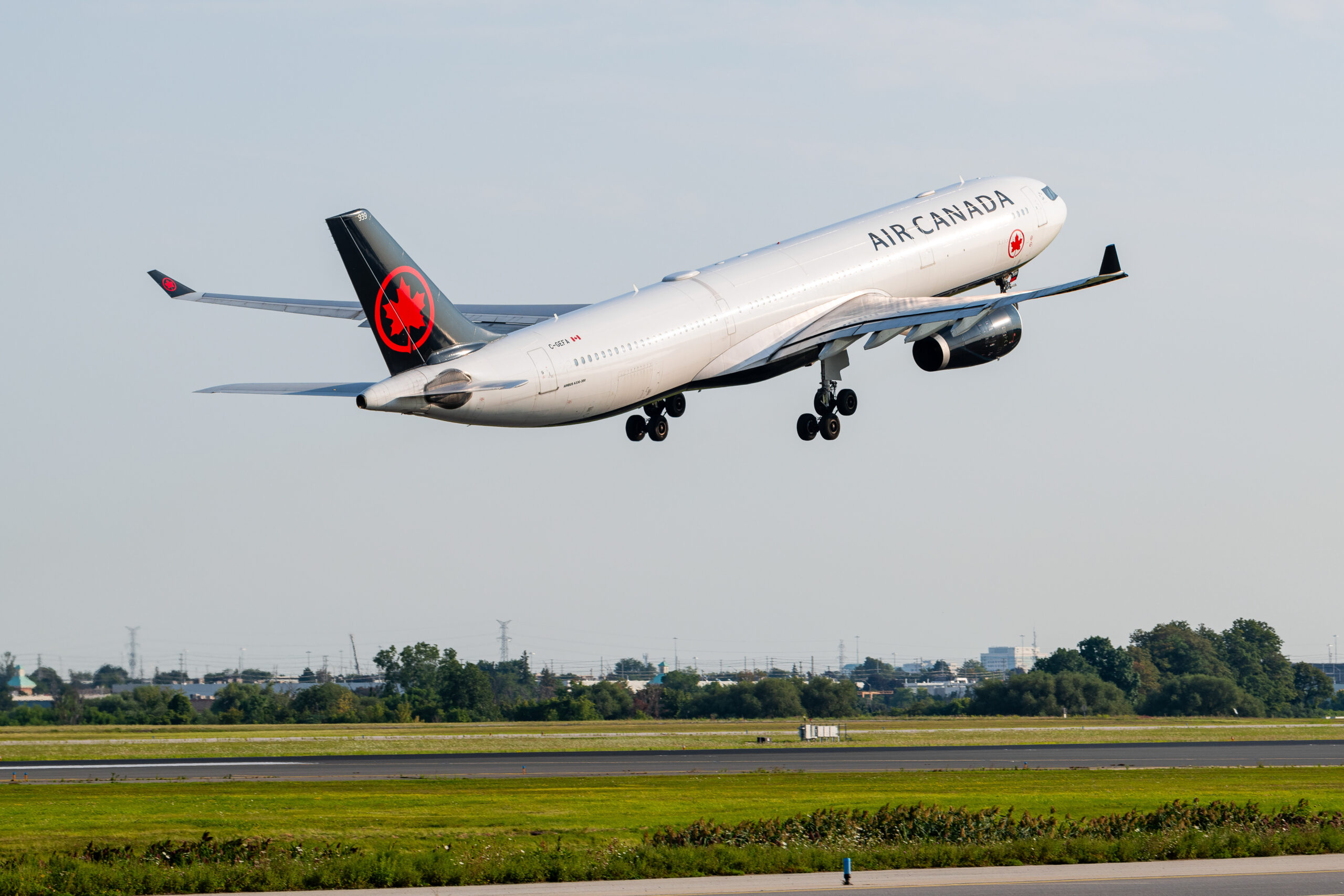 An image of an Air Canada airbus A330 aircraft