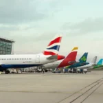 All IAG airlines including British Airways tailfins