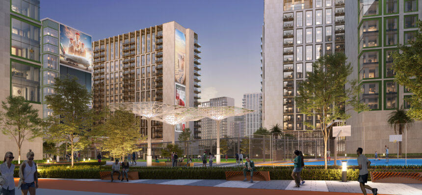 Rendering of the Cabin Crew Village