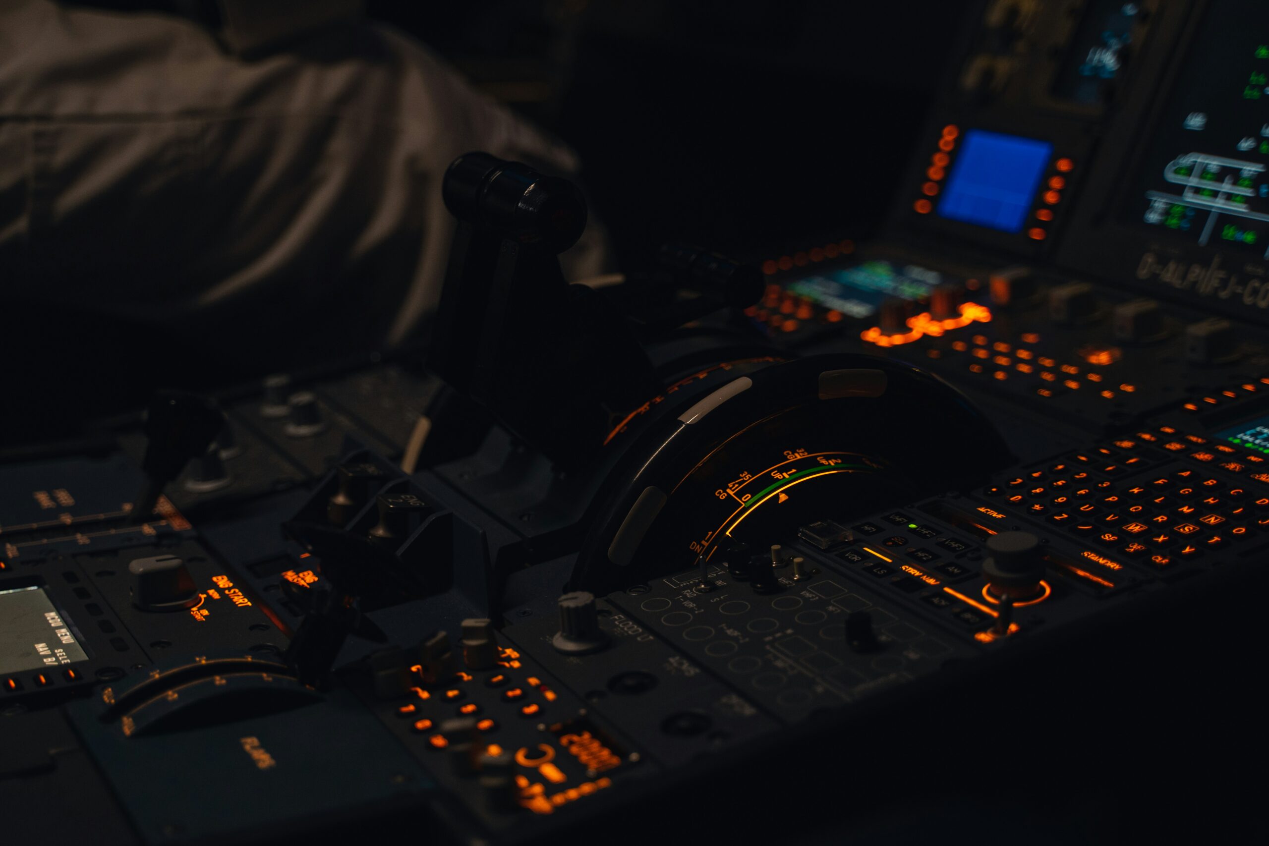 Airplane control pannel, taken by Johannes Blenke