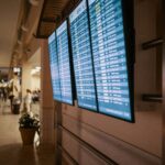 Airport Departures screen