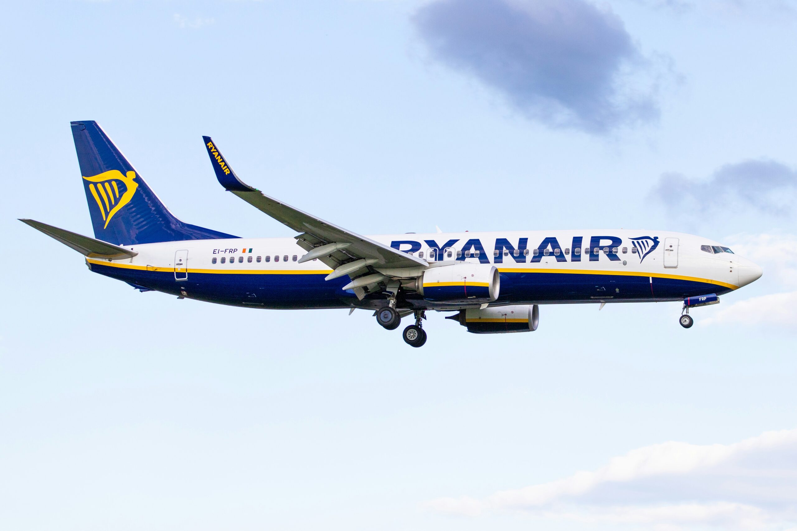 Ryaniar aircraft flying 