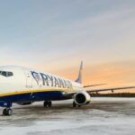 Ryanair aircraft on the ground