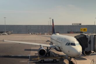 Delta Airplane at Montreal-Pierre Elliott Trudeau Airport