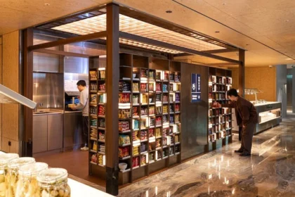 Customers browsing the new Ramyeon Library