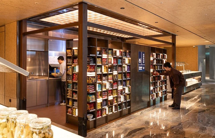 Customers browsing the new Ramyeon Library
