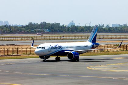 IndiGo Airlines aircraft on the ground