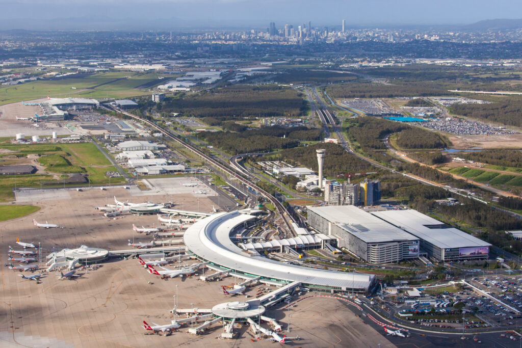 Brisbane Airport from the air